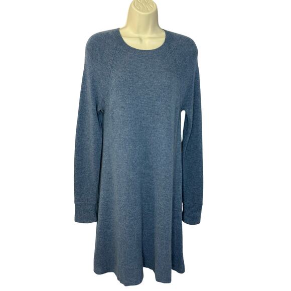 White + Warren Dresses & Skirts - White + Warren Long Sleeve Cashmere Ribbed Sweater Dress Soft Luxury Small